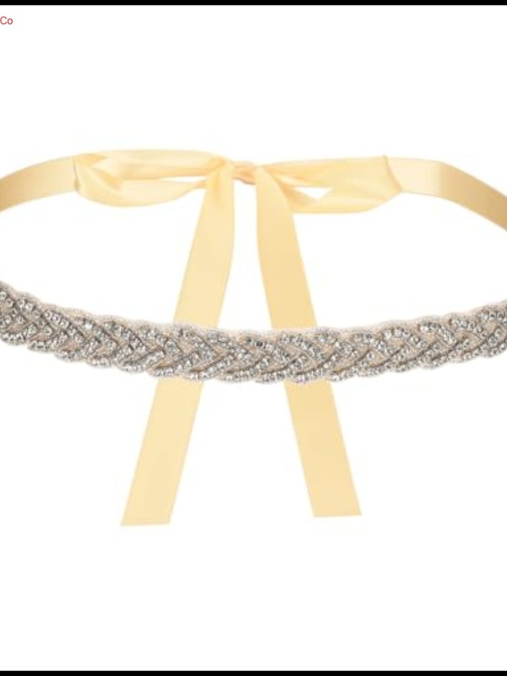 uxcell Bridal Wedding Dress Belt Sparkly Crystal Rhinestone Ribbon Sash